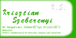 krisztian szeberenyi business card